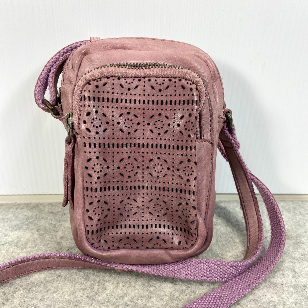 Genicci Lilac Purple‎ Leather Small Crossbody Bag